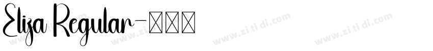 Eliza Regular字体转换